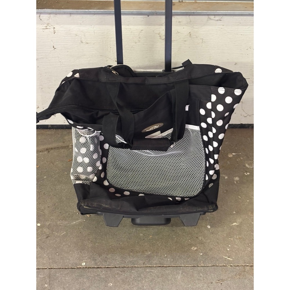 Sports Plus Rolling Cooler Wheeled Collapsible Handle Dots